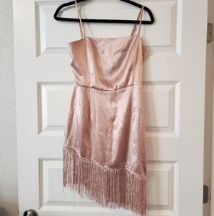 Lulu's Blush Satin Dress